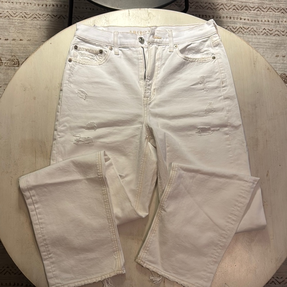 American Eagle Outfitters White Straight Leg Denim